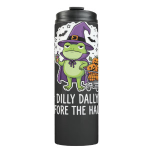 Halloween Dilly Dally Frosch Hexe Kürbis Karren Thermosbecher