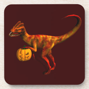 Halloween Dilophosaurus Getränkeuntersetzer