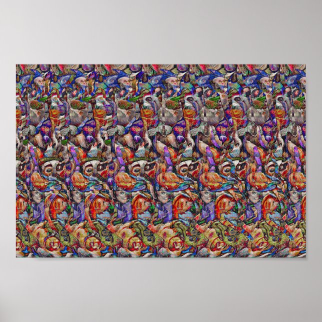 Halloween Dinner - Versteckter 3D-Druck Poster (Vorne)