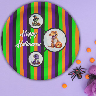 Halloween-Dinosaur Dino-Mash-Party Pappteller
