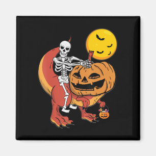 Halloween Dinosaur Pumpkin T Rex Skeleton Boys Tod Magnet