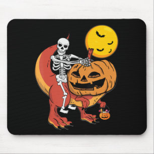 Halloween Dinosaur Pumpkin T Rex Skeleton Boys Tod Mousepad
