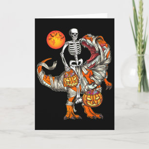 Halloween-Dinosaur-Skelett T Rex Grusel-Kürbis-Mon Karte