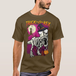Halloween Dinosaur T Re Mummy Pumpkin Candy Skelet T-Shirt