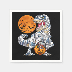 Halloween Dinosaur T rex Mummy Pumpkin Serviette