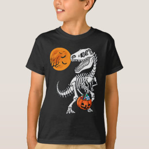 Halloween Dinosaur T Rex Skeleton Beängstigend Boy T-Shirt