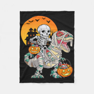 Halloween Dinosaur T Rex Skelett Grusel Jungen Kin Fleecedecke