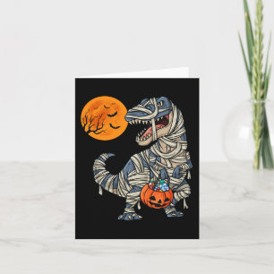 Halloween Dinosaurier Mummy T Rex Beängstigend Boy Karte