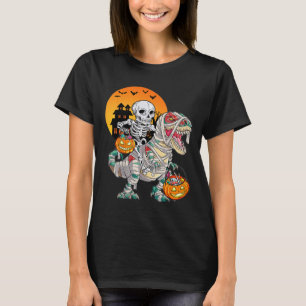 Halloween-Dinosaurier T-Rex-Skelett Gruselige Jung T-Shirt