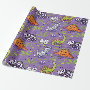 Halloween Dinosaurs Pattern Geschenkpapier
