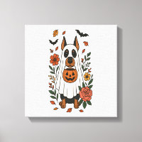 Halloween-Dobermann-Pinscher-Blumen