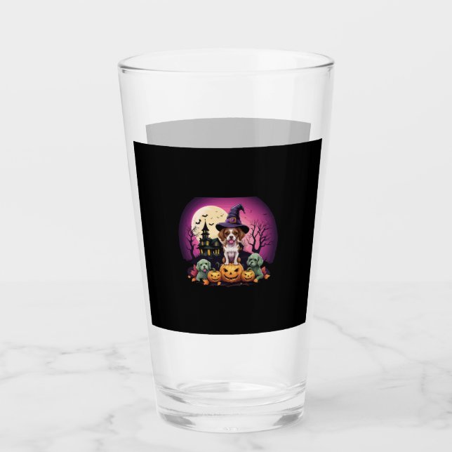 Halloween Dog Fall Lovers Glas (Vorderseite)