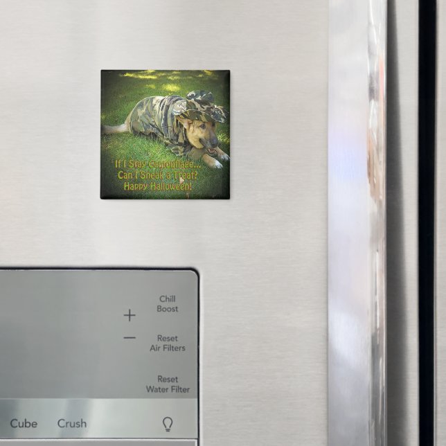 Halloween Dog in Tarnung Magnet (In Situ (Kühlschrank))