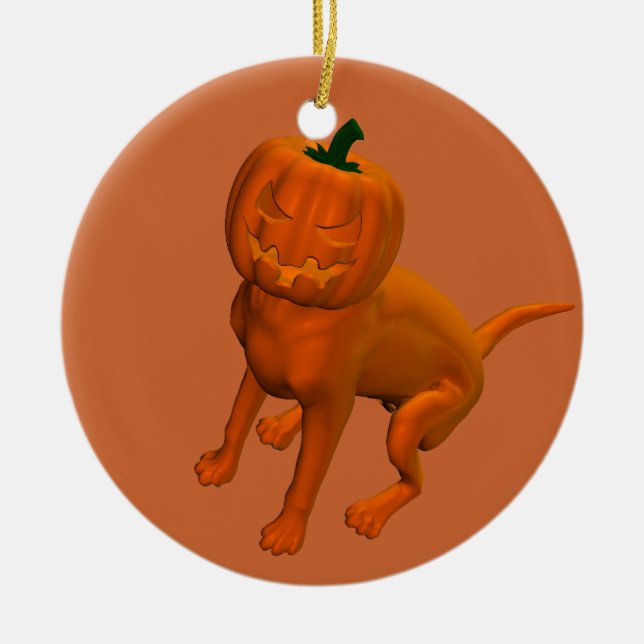 Halloween Dog Keramikornament (Vorne)