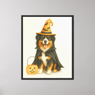 Halloween Dog Portrait - Coco the Bernese Leinwanddruck