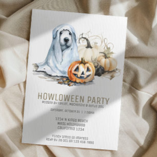 Halloween Dog Themed Party Howloween Spaß Einladung