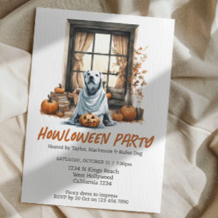 Halloween Dog Themed Party Howloween Spaß Einladung