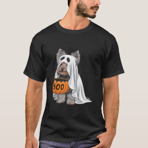 Halloween Dog Yorkshire Terrier Niedlich Ghost-Kos T-Shirt