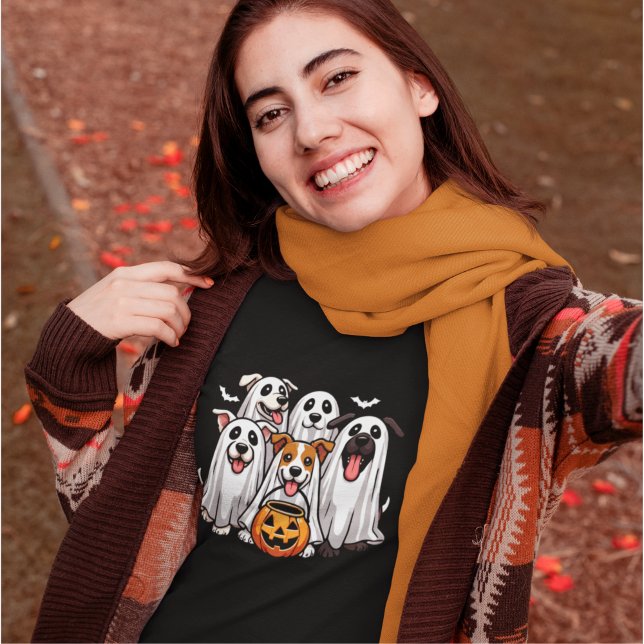 Halloween Dogs With Pumpkin T-Shirt (Von Creator hochgeladen)
