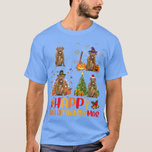 Halloween Dogue De Bordeau Dog Hallothan T-Shirt