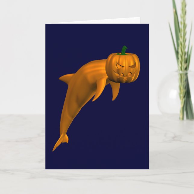 Halloween Dolphin Karte (Vorderseite)