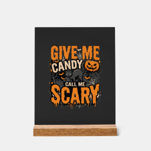 Halloween Donnez-moi des bonbons Chat effrayant