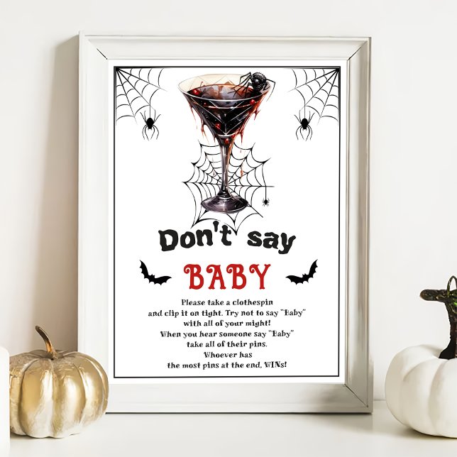 Halloween "Don't Say Baby" Baby Shower Game Poster (Von Creator hochgeladen)