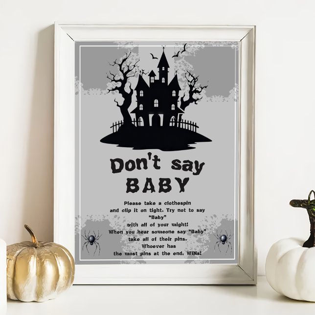 Halloween "Don't Say Baby" Baby Shower Game Poster (Von Creator hochgeladen)