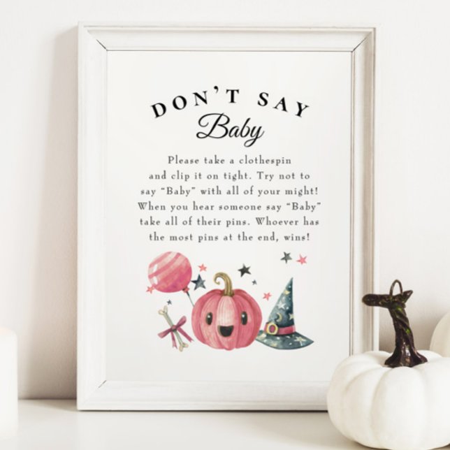 Halloween "Don't Say Baby" Baby Shower Game Poster (Von Creator hochgeladen)