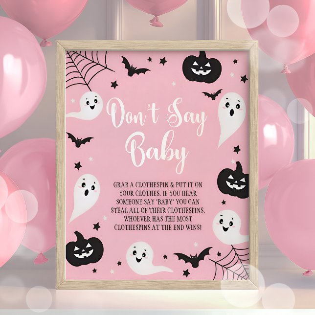 Halloween "Don't Say Baby" Baby Shower Poster Schi (Von Creator hochgeladen)