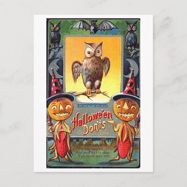 Halloween-Don'ts Postkarte (Vorderseite)