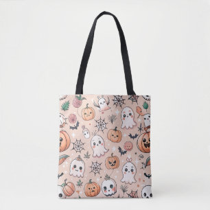 Halloween Doodle Pattern mit Ghosts & Pumpkins 2 Tasche