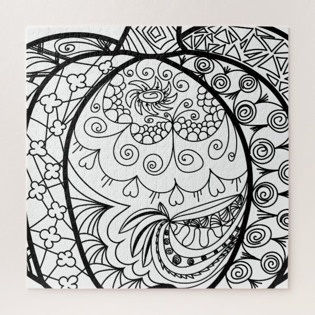 Halloween Doodles boho mandala Kürbis Herbst (Vertikal)