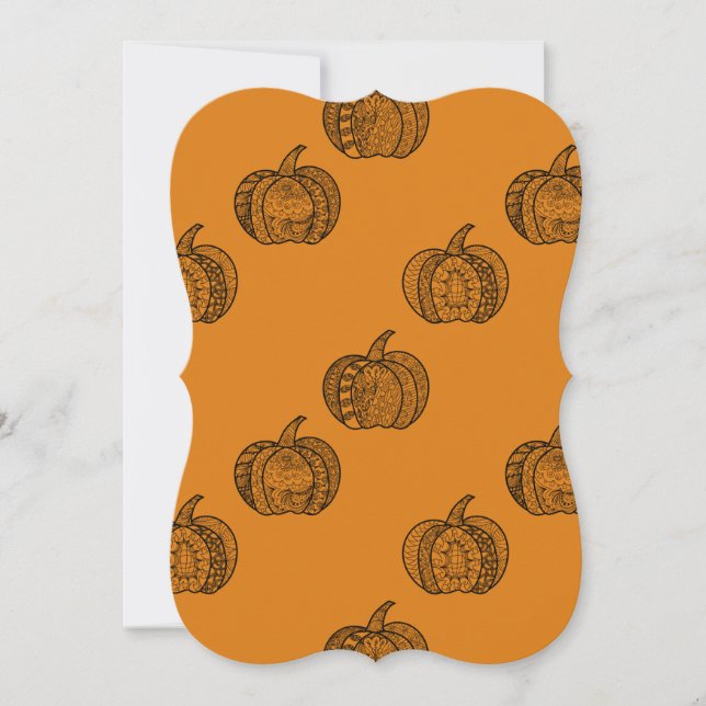 Halloween Doodles boho mandala Kürbis Herbst (Vorderseite)