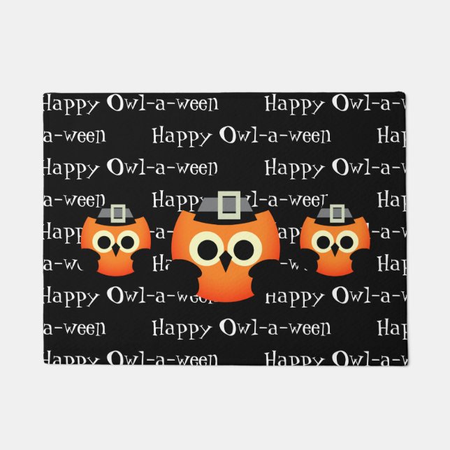 Halloween Door Mat-Owl Fußmatte (Vorderseite)