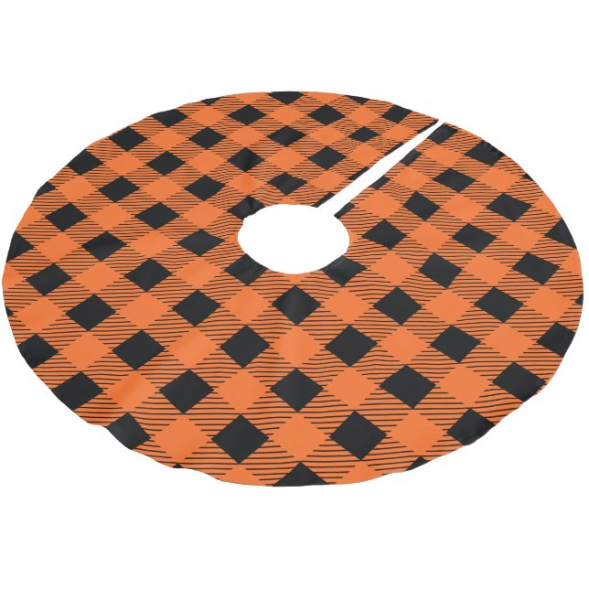 Halloween Dots Polster Tree Skirt Polyester Weihnachtsbaumdecke (Schrägansicht)