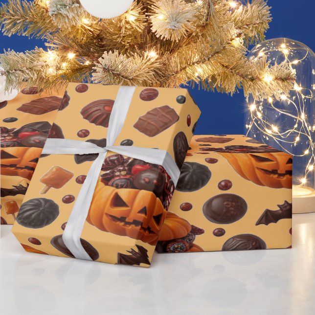 Halloween Dracula Candy and Dark Chocolate Geschenkpapier (Feiertage)