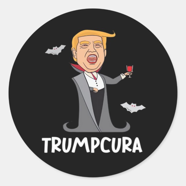 Halloween Dracula Funny Classic Runder Aufkleber (Vorderseite)
