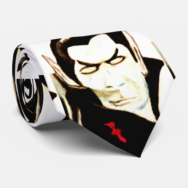 HALLOWEEN DRACULA KRAWATTE (Gerollt)