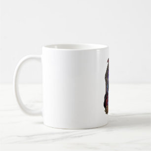 Halloween Dracula Roter Mond Fledermäuse Schädel_1 Kaffeetasse