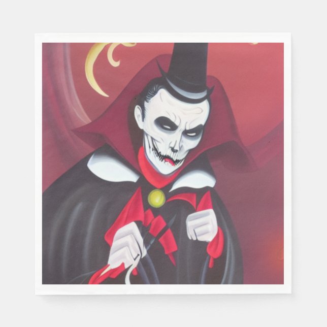 Halloween Dracula Serviette (Vorderseite)