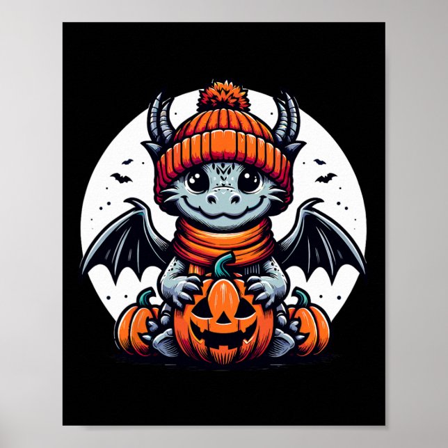 Halloween Dragon Pumpkin Poster (Vorne)