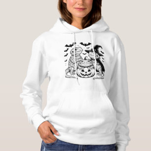 Halloween-Dragon Trio Line Art Hoodie