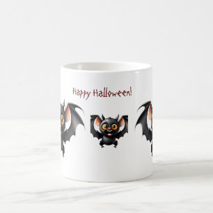 Halloween, drei niedliche fliegende Fledermäuse Kaffeetasse