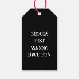 Halloween Drei süße fröhliche Geister Schwarz Weiß Geschenkanhänger