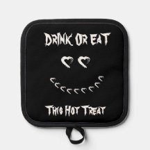 Halloween Drink oder Eat Pot Holder