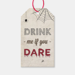 Halloween Drink, wenn du es wagst, erwachsenes Gas Geschenkanhänger