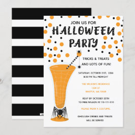 Halloween Drinks und Leckereien Halloween Einladung