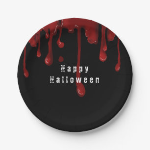 Halloween Dripping Blood Pappteller