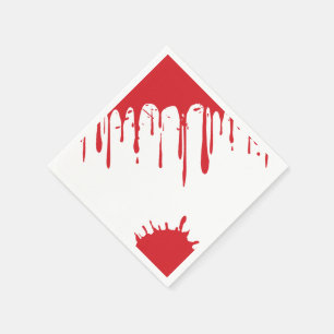 Halloween Dripping Gory Blood Splashes Gross Serviette